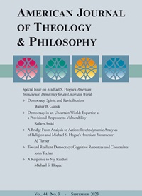 American Journal of Theology and Philosophy cover